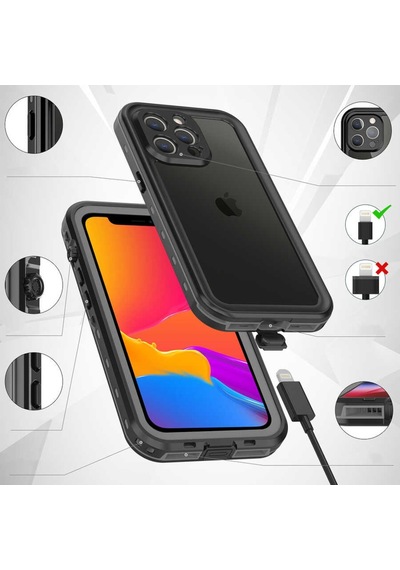 Apple Uyumlu iPhone 13 Pro Max Kilif Su Geçirmez 1-1 Silikon Kapak 522818357
