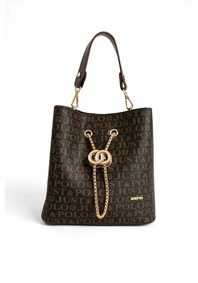 Just Polo Kadın Günlük Kullanıma Uygun Ayarlanabilir Askılı Şık El & Omuz Çantası Shoulder Bag Kahverengi