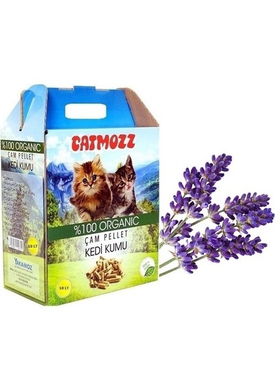 Catmozz Lavender Doğal Organik Lavanta Kokulu Çam Peleti Kedi Kumu 10 L
