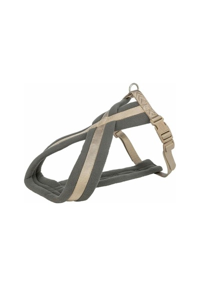 Trixie Premium Köpek Yürüyüş Göğüs Tasması M 45-80 Cm / 25 Mm Kum Beji Açık Gri