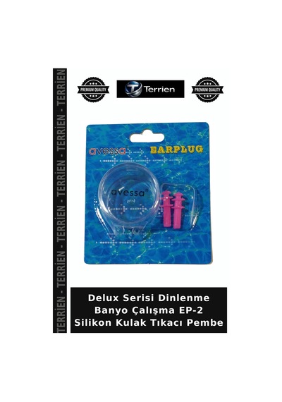 Delux Serisi Dinlenme Banyo Çalışma Ep-2 Silikon Kulak Tıkacı Pembe