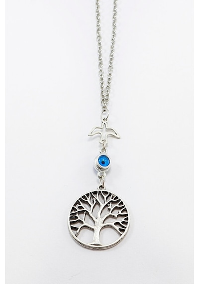Gümüş Renkli Kuşlu Hayat Ağacı Araba Dikiz Ayna Süsü, Yeni Araba
