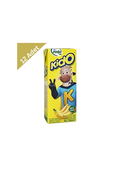 Pınar Kido Muzlu Süt 180 Ml X 12 Adet