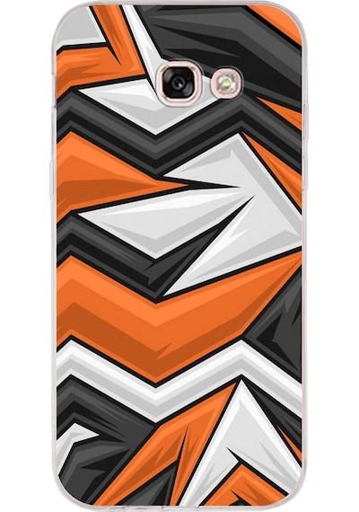 Galaxy A5 2017 Uyumlu Kapak Grafiti Tasarımlı Şeffaf Silikon Kılıf Şeffaf
