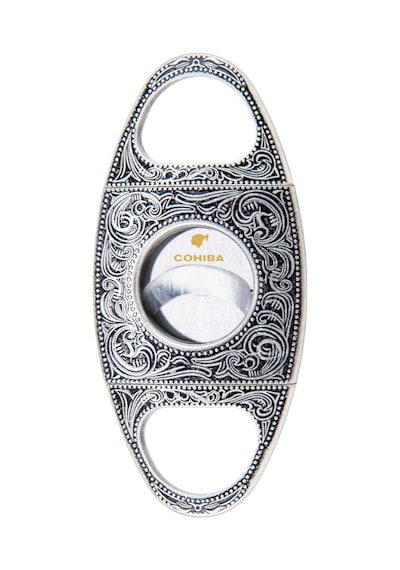 Cohiba Gümüş Desenli Metal Puro Makası Kesici 65865455
