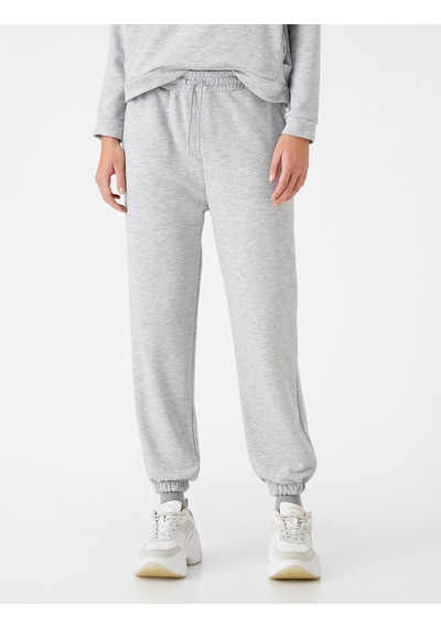 Koton Jogger Kalın Dokulu Eşofman Altı Beli Bağlamalı Gri 3wak30084ek 3WAK30084EK027 Gri