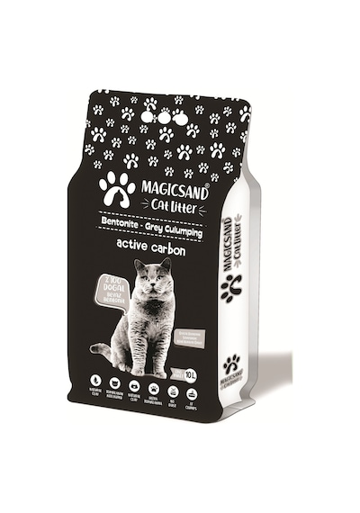 Magicsand Cat Litter Active Carbon İnce Topaklaşan Kedi Kumu 10 L