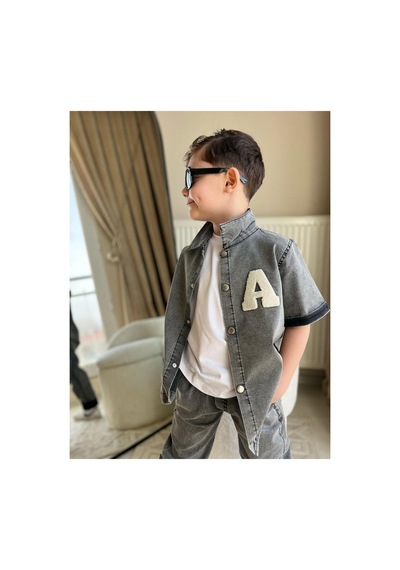 Azra Erkek Çocuk 3 Lu Kot Takım Gri