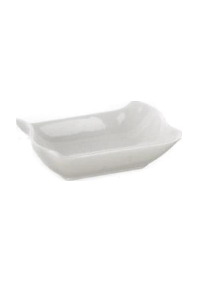 Porselen Kıvrımlı Sosluk Std 10x7cm Beyaz
