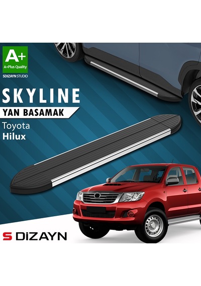 S-dizayn Toyota Hilux 7 Skyline Krom Yan Basamak 203 Cm 2006-2015 A+ Kalite