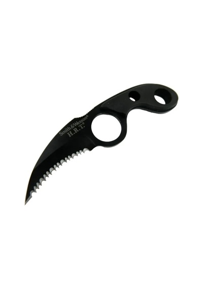 W Hrt2 Tırtıklı 17 Cm - Özel Kılıflı Kamp Çakısı Açık Gri