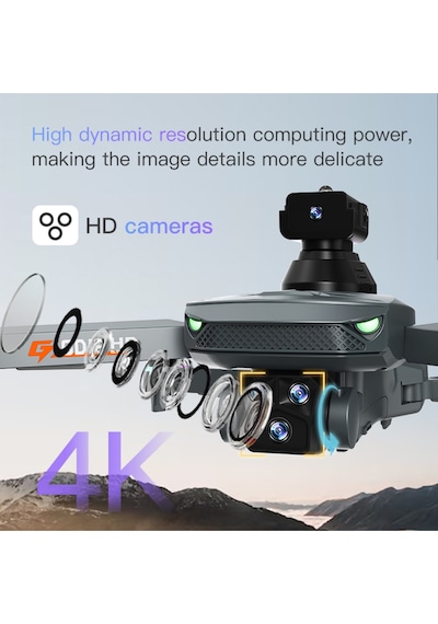 Gd12 Güçlü Fırçasız Motor 4k Kamera 2 Batarya Tasıma Cantalı Kulaklık Ve Akıllı Bileklik Hediyeli
