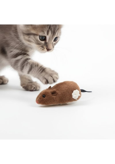 Runaway Kurmalı Fare Kedi Eğitim Oyuncağı Hareketli