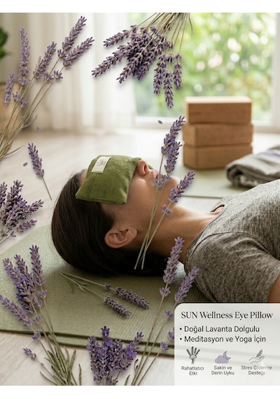 Lavanta Dolgulu Yoga Göz Yastığı Meditasyon Göz Maskesi Uyku Ve Rahatlama Yastığı Aromaterapi Göz Pedi Yeşil