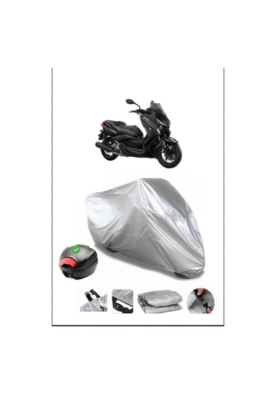 Yamaha X-max250momodesign Arka Çanta Uyumlu Gri Su Geçirmez Branda Motosiklet
