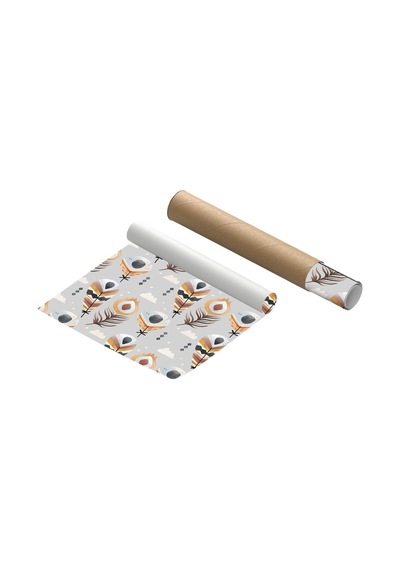 Buzdolabı Ve Bulaşık Makinesi Kapak Kendinden Yapışkanlı Folyo Kaplama Boho Tüy Desen İbmb025