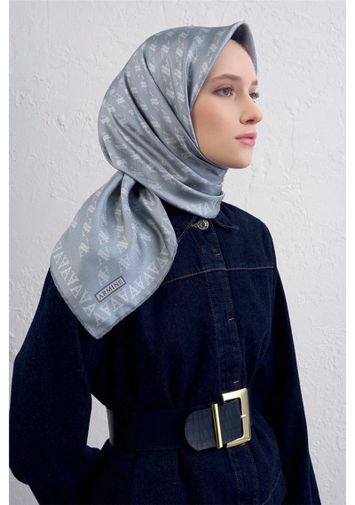 Armine Sura İpek Eşarp -2025/2026 -9412 Mavi