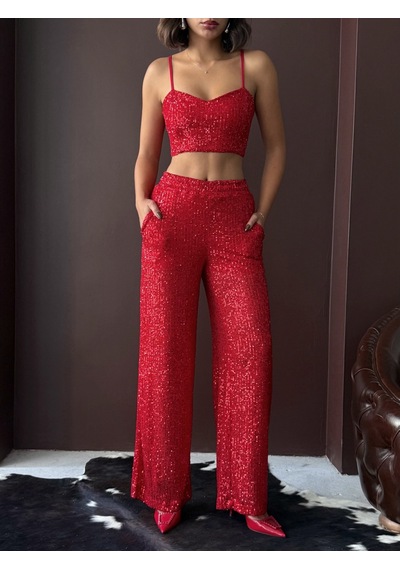 Verymoda F 1978 Pullu Pantollon Kırmızı