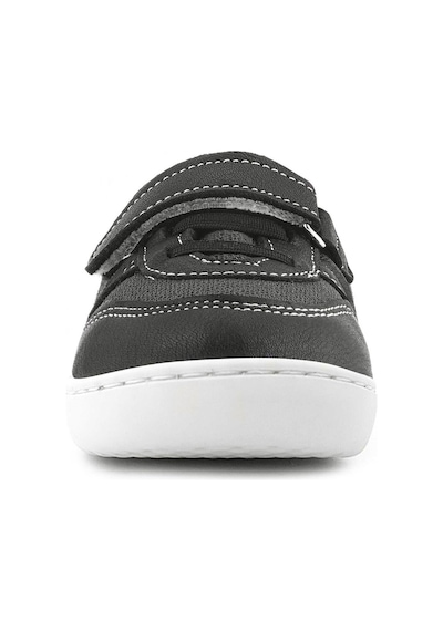 Rakerplus Bob Hakiki Deri Siyah Barefoot Cırtlı Lastikli Bebek Sneaker Ayakkabı Siyah