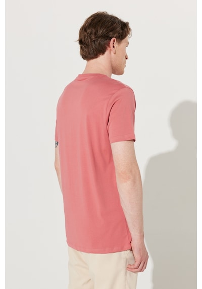 Ac&Co / Altınyıldız Classics Slim Fit Bisiklet Yaka Kısa Kol Pamuklu Erkek Tişört Kiremit