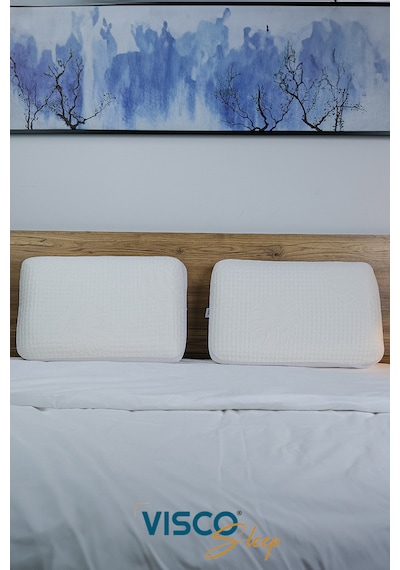 Visco Yastık Fiore Ergonomik Yastık Viskon Kılıflı 65x40x14 Cm
