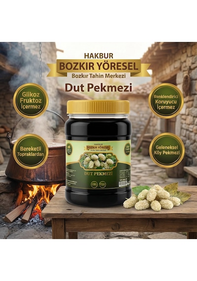Bozkır Tahin Merkezi Dogal & Katkısız Köy Dut Pekmezi 1 KG