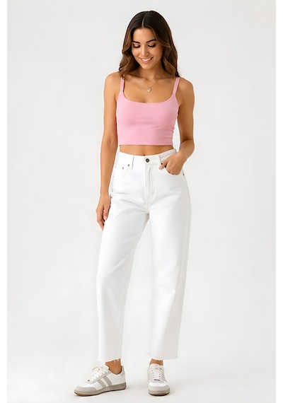 Lili Woman Kadın Beyaz Yüksek Bel Fit Jean Pantolon Ty.bjn01