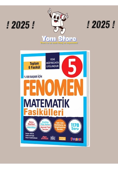 5. Sınıf Matematik Fasikülleri 6 Fasikül Soru Bankası Set 2025