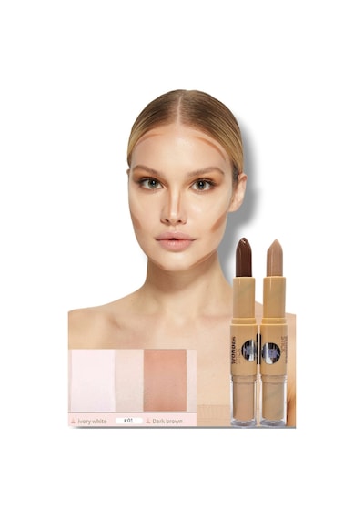 Wonderway Yoğun Kapatıcı Porselen Fondöten & Kontür Set