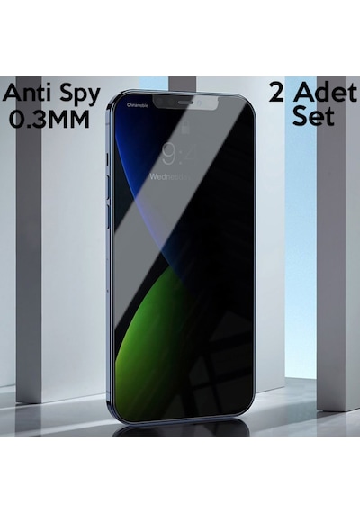 Baseus Apple Uyumlu   iPhone 12 Mini 0,3Mm Anti Spy Tempered Cam Ekran Koruyucu Şeffaf (467505695)