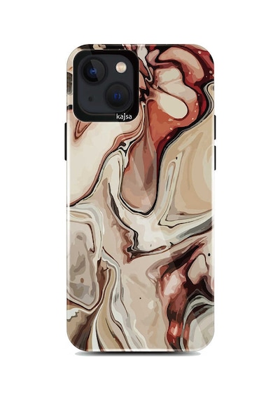 Kajsa Apple Uyumlu iPhone 13 Kılıf Ebru Desenli Kajsa Lava Kapak ZORE-219812