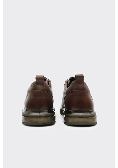 Derinet Hakiki Deri Erkek Sneaker Kahve Kahve