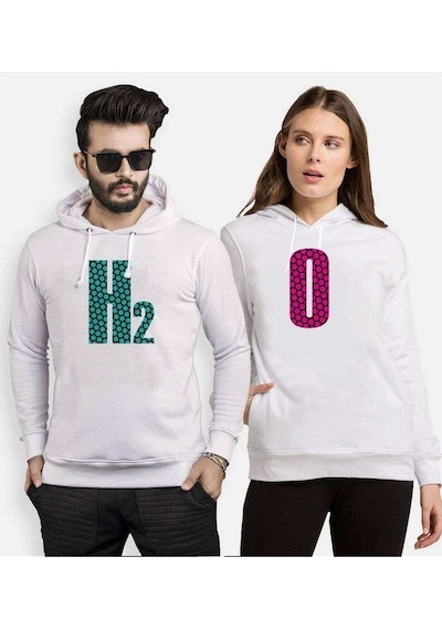 Tshirthane H2 O Sevgili Kombinleri Kapüşonlu Kombini
