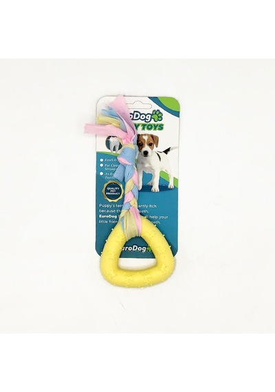 Eurodog - 486 - Puppy Toys Sarı Üçgen Diş - Csmo-tex - Kma Oyuncağı