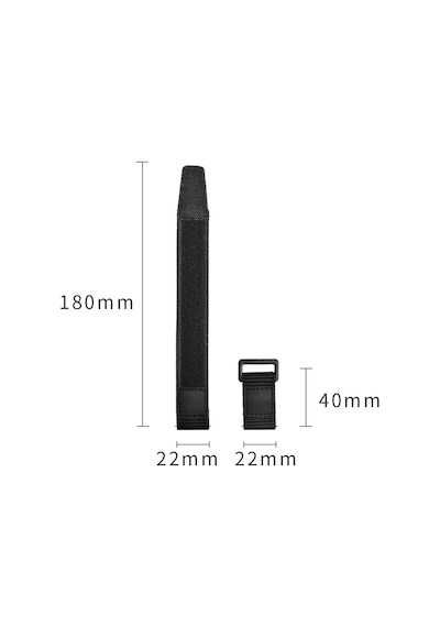 22 Mm Hasır Kumaş Kordon Universal Spor Kayış Cırtlı Örgü-22 Mm
