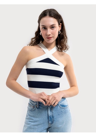 Loft Crop Kadın Top Lf2035982 Q1.v1 Lacivert