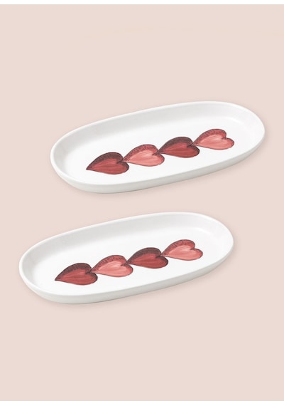 The Mia Luv Oval Servis 2li 26 Cm Çok Renkli