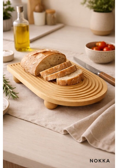 Bambu Top Ayaklı Sunum Tabağı 23 X 33 Cm Renksiz