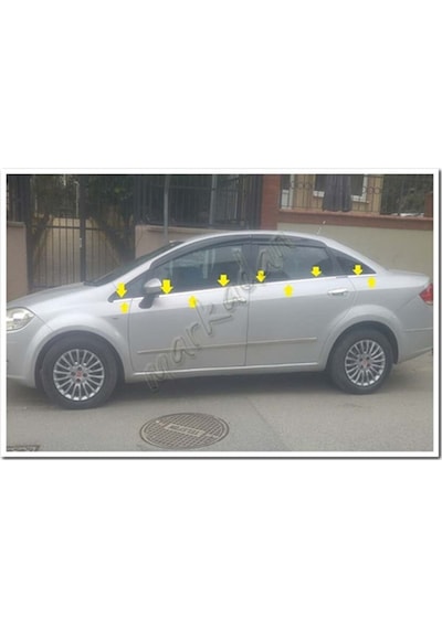 Db Chrome Fiat Linea Cam Çıtası Nikelajı 2006-2018 8 Parça P.çeli