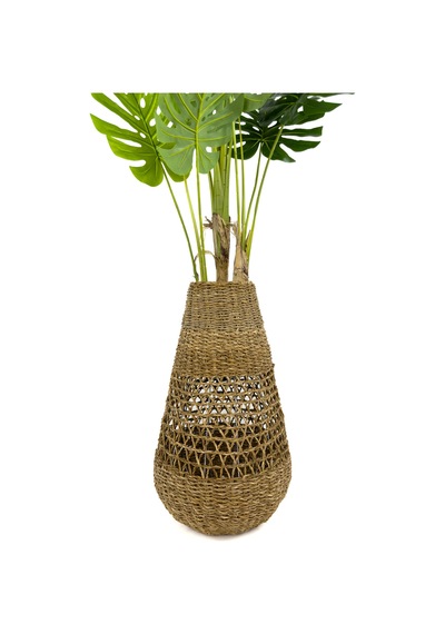 Biçiçek Yapay Monstera Ağacı Deve Tabani 180 Cm Bohem Saksıda