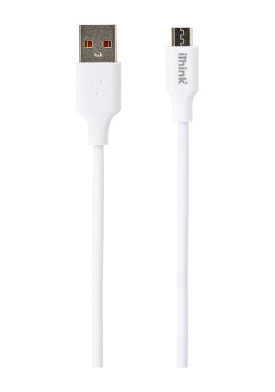 Ithink Silver Micro Şarj Veri Aktarım Kablosu 1 M Beyaz