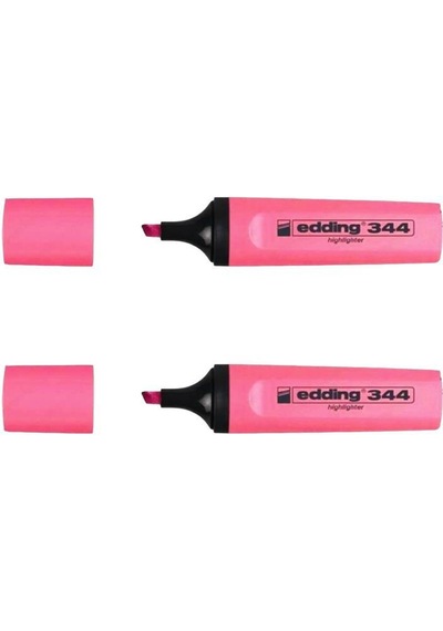 Edding Fosforlu Kalem 344 Pembe 2 Adet Pembe