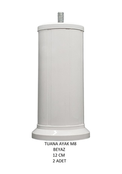 Tuana Ayak 12 cm M8 Cıvatalı Beyaz (2 Adet)