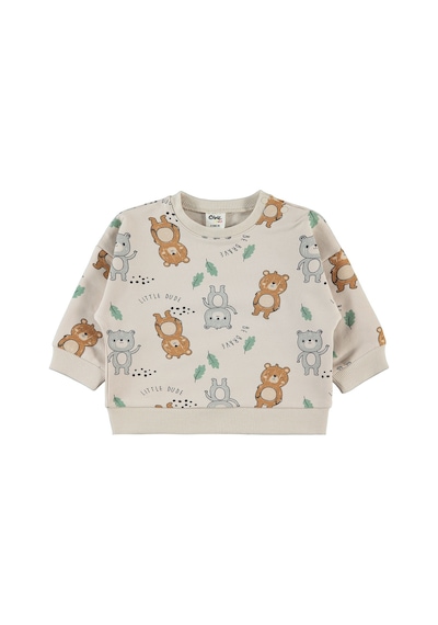 Civil Baby Erkek Bebek Sweatshirt 6-18 Ay Ekru 19330g30123w1 Ekru