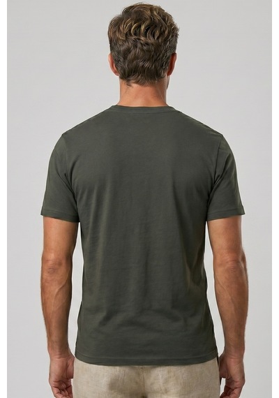 Goffra Erkek Vision Premium Kalite Yoğun Dokulu Pamuklu T-shirt Haki M101-r0220-11