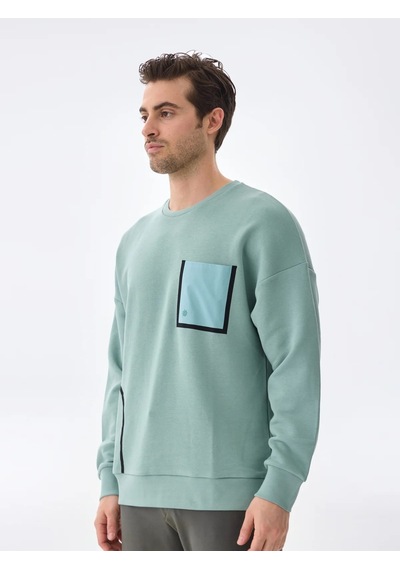 Isaora Performance Cotton Sweat Erkek Palm Green Sweat Isr8113 Mavi
