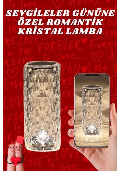 Bay Sevgililer Günü İçin Hediye Kristal Lamba Sevgiliye Hediye Usb Şarjlı Gece Lambası Najmaddin