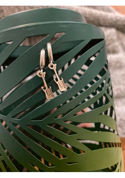 Elektro Gitar Erkek Küpe Çok Renkli