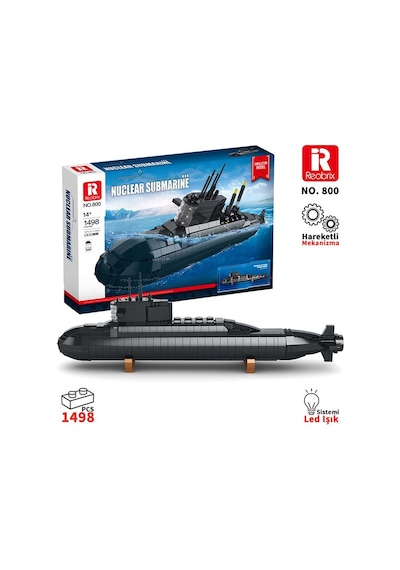 Reobrix 800 Nükleer Denizaltı Yaratıcı Yapı Blok Seti Building Blocks Nuclear Submarine - 1498 Parça