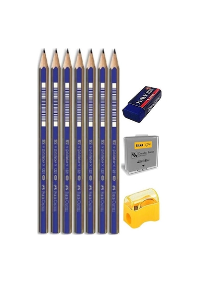 Eskiz Defteri A3 50 Yaprak Karakalem Çizim Seti Hamur Silgi Faber Castell Dereceli Kalem